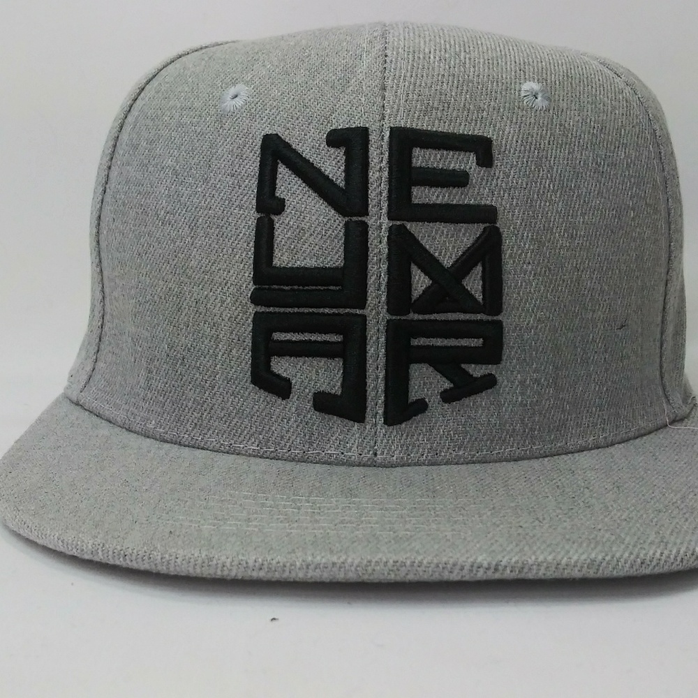 Grey & Black Snapback Hat